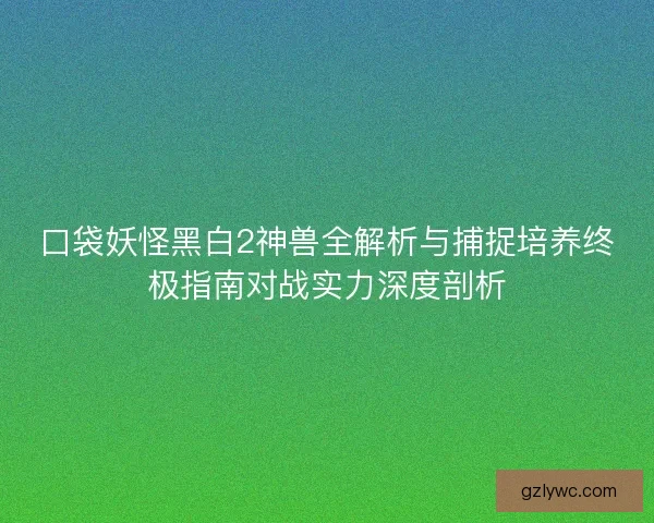 口袋妖怪黑白2神兽全解析与捕捉培养终极指南对战实力深度剖析