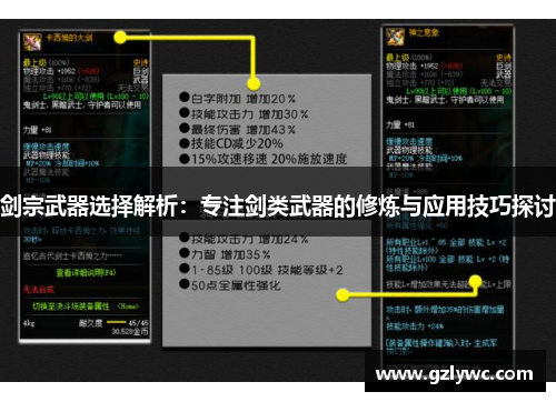 剑宗武器选择解析：专注剑类武器的修炼与应用技巧探讨